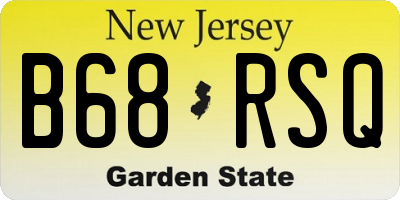 NJ license plate B68RSQ