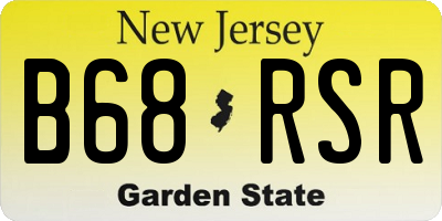 NJ license plate B68RSR