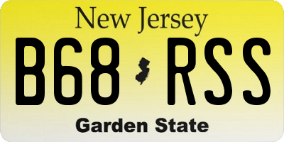 NJ license plate B68RSS
