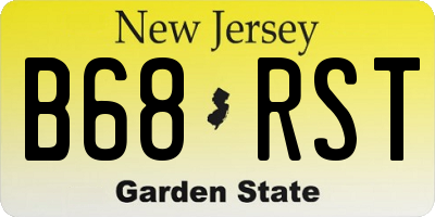 NJ license plate B68RST