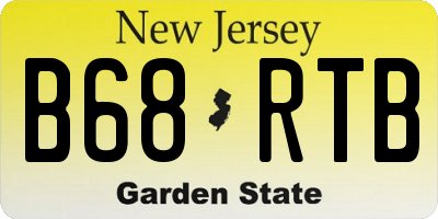 NJ license plate B68RTB