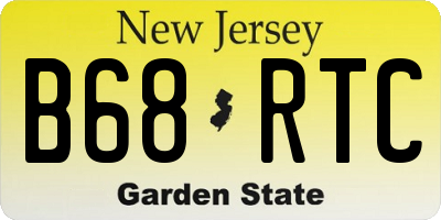 NJ license plate B68RTC