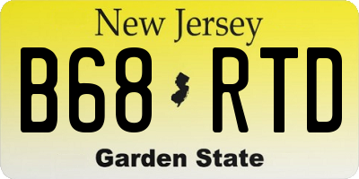 NJ license plate B68RTD