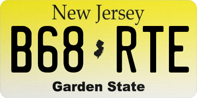 NJ license plate B68RTE