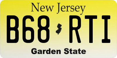 NJ license plate B68RTI