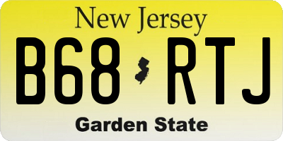 NJ license plate B68RTJ