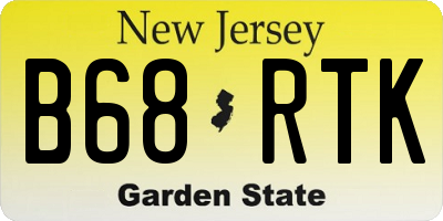 NJ license plate B68RTK