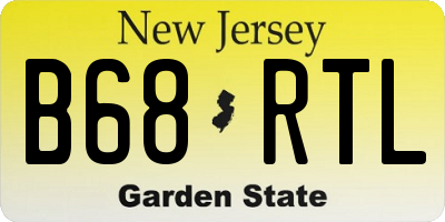 NJ license plate B68RTL