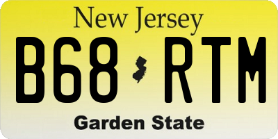 NJ license plate B68RTM