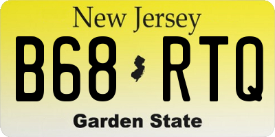 NJ license plate B68RTQ