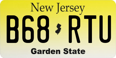 NJ license plate B68RTU