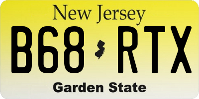 NJ license plate B68RTX