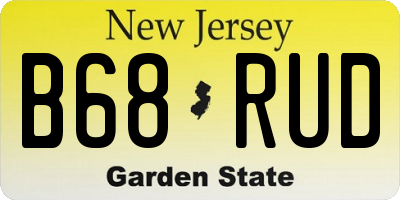 NJ license plate B68RUD