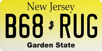 NJ license plate B68RUG