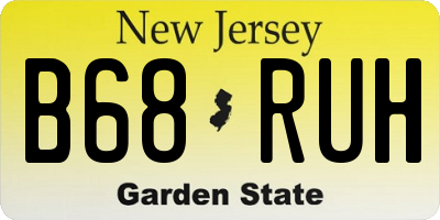 NJ license plate B68RUH