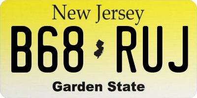 NJ license plate B68RUJ