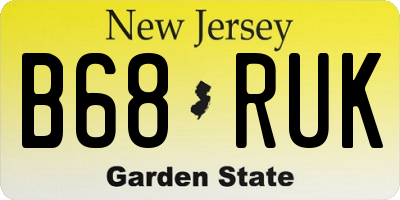 NJ license plate B68RUK