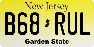 NJ license plate B68RUL