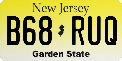 NJ license plate B68RUQ