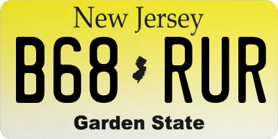 NJ license plate B68RUR
