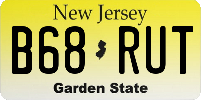 NJ license plate B68RUT