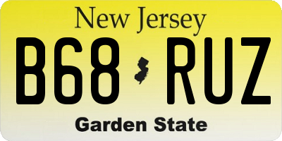 NJ license plate B68RUZ