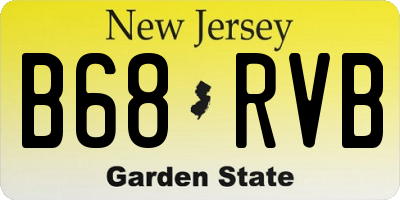 NJ license plate B68RVB