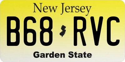 NJ license plate B68RVC