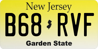NJ license plate B68RVF