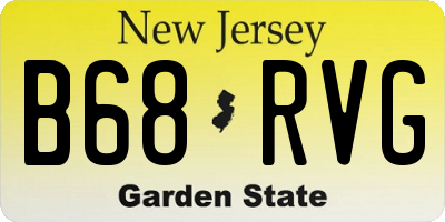 NJ license plate B68RVG