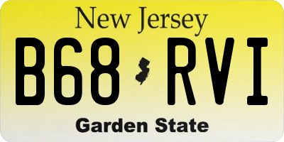 NJ license plate B68RVI