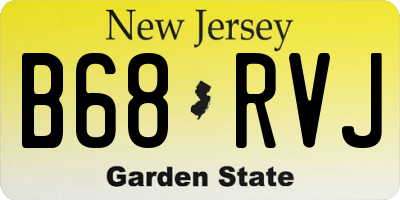 NJ license plate B68RVJ