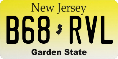 NJ license plate B68RVL