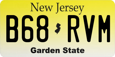 NJ license plate B68RVM