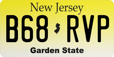 NJ license plate B68RVP