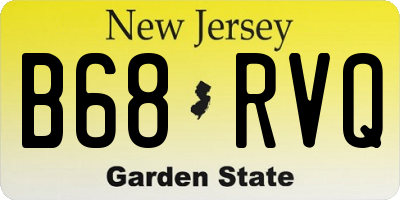NJ license plate B68RVQ