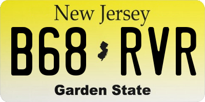 NJ license plate B68RVR