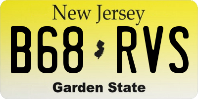 NJ license plate B68RVS