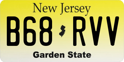 NJ license plate B68RVV