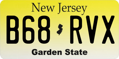 NJ license plate B68RVX