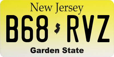 NJ license plate B68RVZ