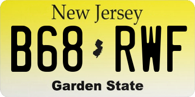 NJ license plate B68RWF
