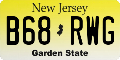 NJ license plate B68RWG