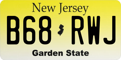 NJ license plate B68RWJ