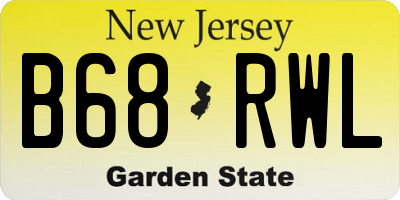 NJ license plate B68RWL
