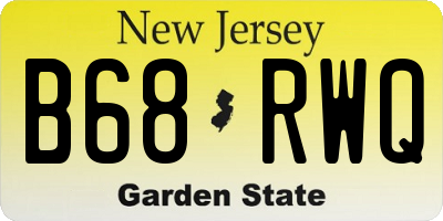 NJ license plate B68RWQ