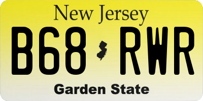 NJ license plate B68RWR