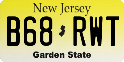 NJ license plate B68RWT