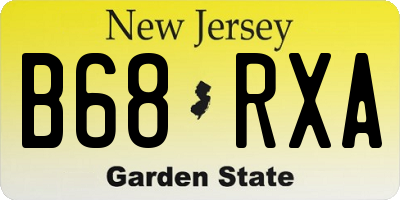 NJ license plate B68RXA