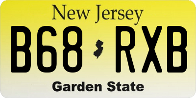 NJ license plate B68RXB